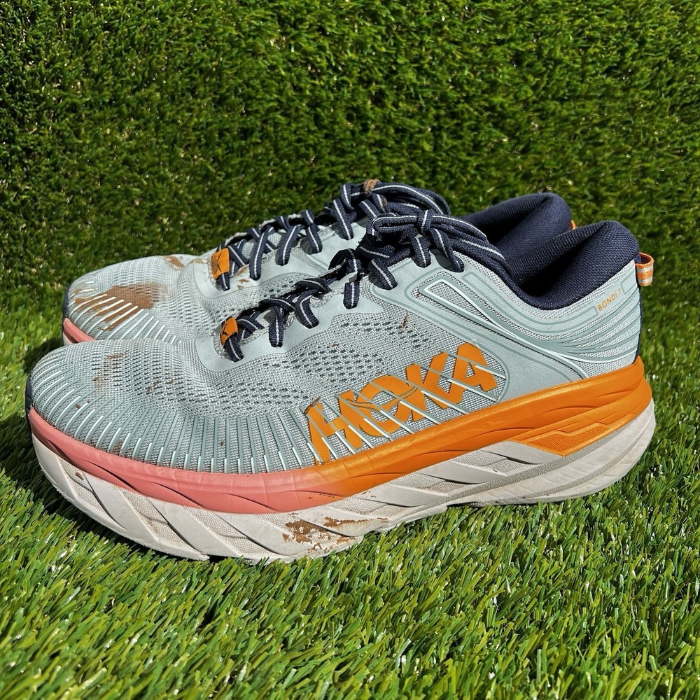 Hoka One One Shoes Women Size 11 Women's Bondi 7 Running Blue Haze Black Iris